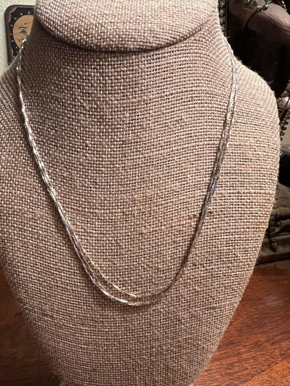 Sri Lanka 925 Sterling Silver Diamond Cut Triple Strand Necklace 16in